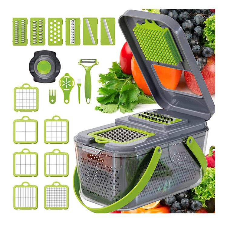 🥗 Coupe-Légumes Multifonction 22-en-1 – Votre Assistant de Cuisine Ultime