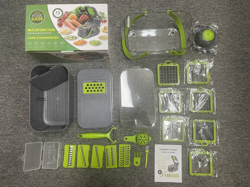 🥗 Coupe-Légumes Multifonction 22-en-1 – Votre Assistant de Cuisine Ultime